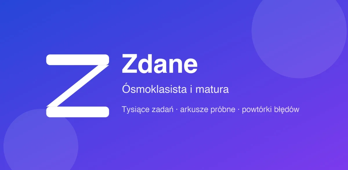 Grafika promocyjna Zdanego: biała litera Z na niebieskim tle